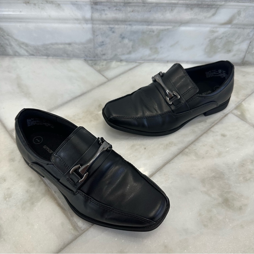 Size 1 Boy Black Dress Shoes